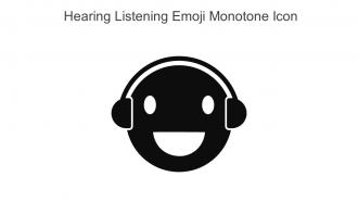 Hearing Listening Emoji Monotone Icon In Powerpoint Pptx Png And Editable Eps Format