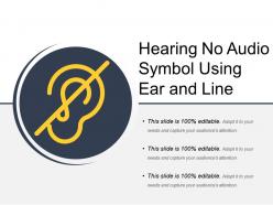 Hearing no audio symbol using ear and line