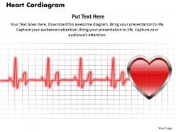 Heart cardiogram powerpoint template slide