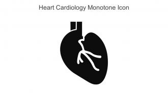 Heart Cardiology Monotone Icon In Powerpoint Pptx Png And Editable Eps Format