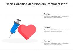 Heart condition and problem treatment icon