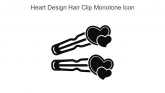 Heart Design Hair Clip Monotone Icon In Powerpoint Pptx Png And Editable Eps Format