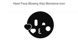 Heart Face Blowing Kiss Monotone Icon In Powerpoint Pptx Png And Editable Eps Format