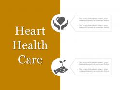 Heart health care ppt example 2018