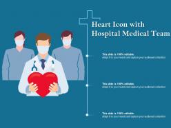 Heart icon with hospital medical team