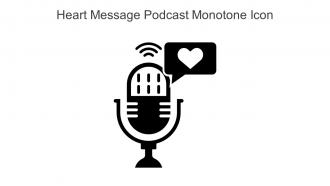 Heart Message Podcast Monotone Icon In Powerpoint Pptx Png And Editable Eps Format