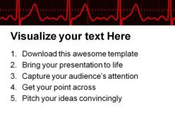 Heart monitor screen medical powerpoint templates and powerpoint backgrounds 0711