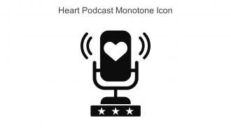 Heart Podcast Monotone Icon In Powerpoint Pptx Png And Editable Eps Format