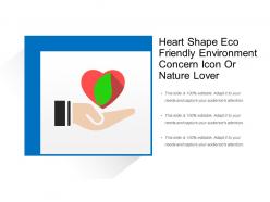 Heart shape eco friendly environment concern icon or nature lover
