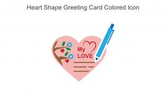 Heart Shape Greeting Card Colored Icon In Powerpoint Pptx Png And Editable Eps Format