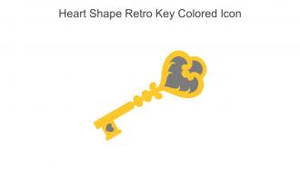Heart Shape Retro Key Colored Icon In Powerpoint Pptx Png And Editable Eps Format