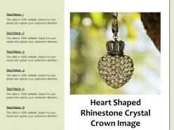 Heart shaped rhinestone crystal crown image