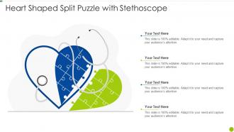 Heart Shaped Split Puzzle With Stethoscope