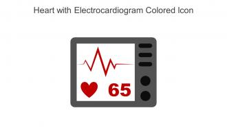 Heart With Electrocardiogram Colored Icon In Powerpoint Pptx Png And Editable Eps Format