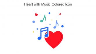 Heart With Music Colored Icon In Powerpoint Pptx Png And Editable Eps Format