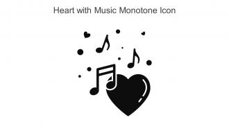 Heart With Music Monotone Icon In Powerpoint Pptx Png And Editable Eps Format