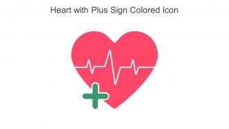 Heart With Plus Sign Colored Icon In Powerpoint Pptx Png And Editable Eps Format