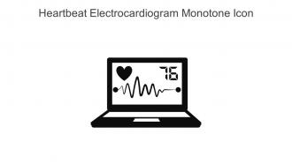 Heartbeat Electrocardiogram Monotone Icon In Powerpoint Pptx Png And Editable Eps Format