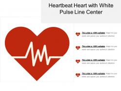 Heartbeat heart with white pulse line center