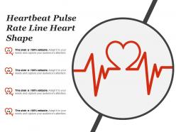 Heartbeat pulse rate line heart shape
