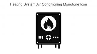 Heating System Air Conditioning Monotone Icon In Powerpoint Pptx Png And Editable Eps Format