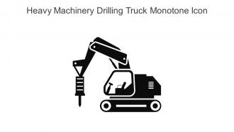 Heavy Machinery Drilling Truck Monotone Icon In Powerpoint Pptx Png And Editable Eps Format