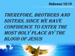 Hebrews 10 19 the most holy place powerpoint church sermon