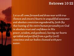 Hebrews 10 22 our bodies washed with pure powerpoint church sermon