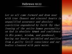 Hebrews 10 22 our bodies washed with pure water powerpoint church sermon