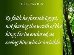 Hebrews 11 27 he persevered because he saw powerpoint church sermon