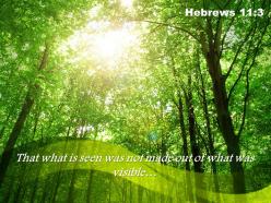 Hebrews 11 3 that what is seen powerpoint church sermon