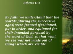 Hebrews 11 3 the universe was formed powerpoint church sermon