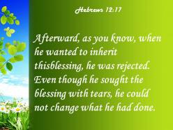 Hebrews 12 17 he could not change what powerpoint church sermon