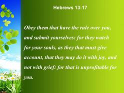 Hebrews 13 17 there work will be a joy powerpoint church sermon