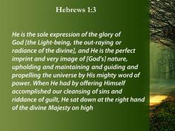 Hebrews 1 3 the right hand of the majesty powerpoint church sermon