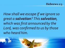 Hebrews 2 3 the lord was confirmed to us powerpoint church sermon