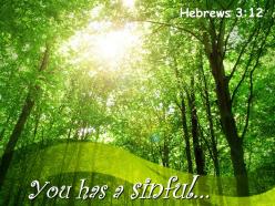 Hebrews 3 12 you has a sinful powerpoint church sermon
