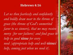 Hebrews 4 16 help us in our time powerpoint church sermon