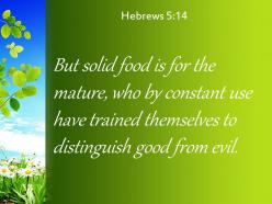 Hebrews 5 14 themselves to distinguish good powerpoint church sermon