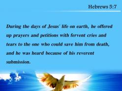 Hebrews 5 7 the tenth is collected powerpoint church sermon