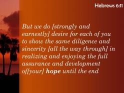 Hebrews 6 11 make your hope sure powerpoint church sermon
