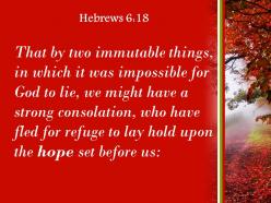 Hebrews 6 18 the hope set before us may powerpoint church sermon