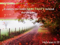 Hebrews 6 19 it enters the inner sanctuary powerpoint church sermon