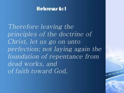 Hebrews 6 1 christ and be taken forward powerpoint church sermon