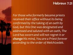 Hebrews 7 21 you are a priest powerpoint church sermon