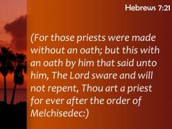 Hebrews 7 21 you are a priest powerpoint church sermon