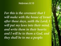 Hebrews 8 10 my laws in their minds powerpoint church sermon