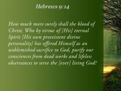 Hebrews 9 14 so that we may serve powerpoint church sermon