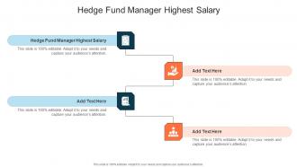 Hedge Fund Manager Highest Salary In Powerpoint And Google Slides Cpb