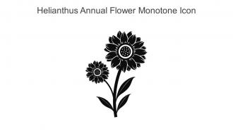Helianthus Annual Flower Monotone Icon In Powerpoint Pptx Png And Editable Eps Format